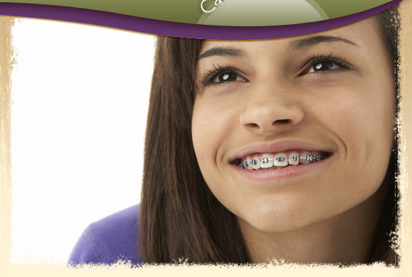 smiling teen girl in trench coat