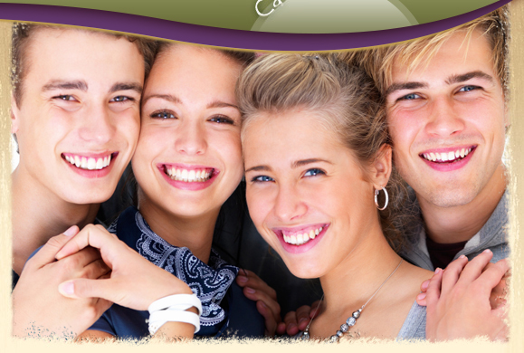 group of teens smiling